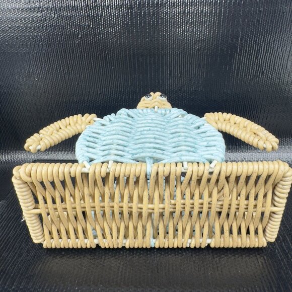 Vintage Hand Crafted Napkin Holder Turtle Shape Hand Made Decorative Kitchenware - Picture 6 of 7